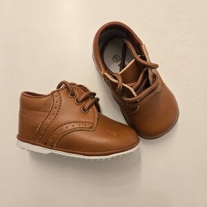 L'AMOUR James Lace-Up Shoe Baby & Walker Cognac Brown Size 2
